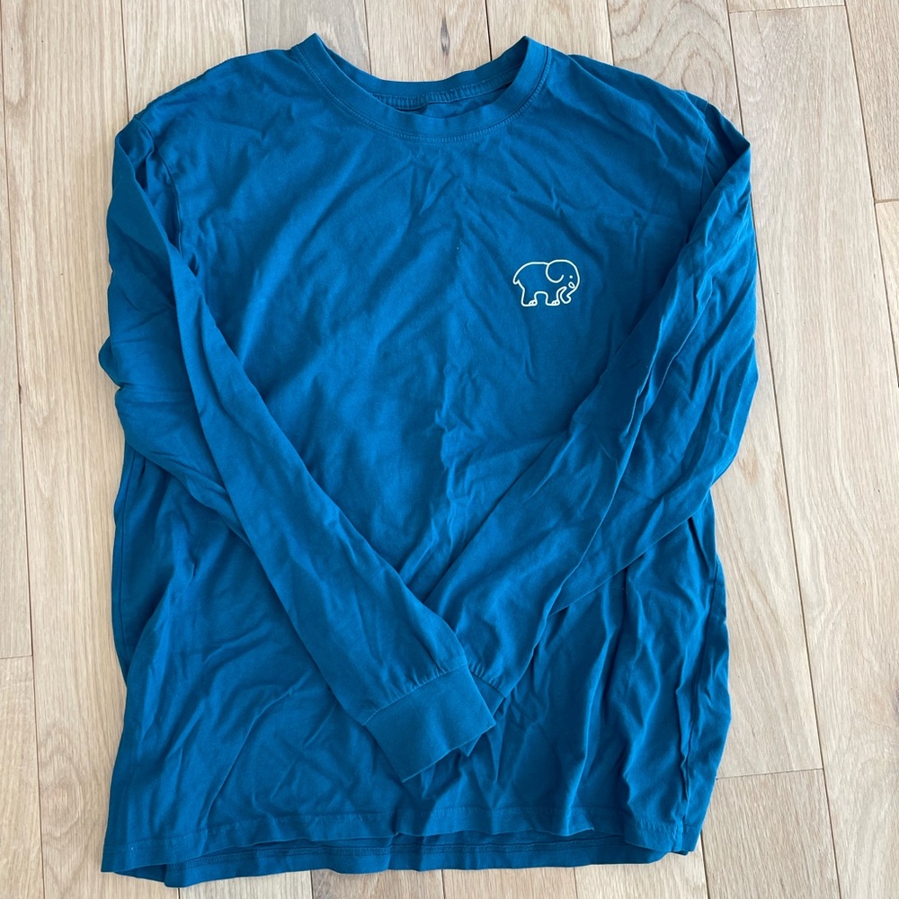 Ivory Ella Long Sleeve T-Shirt Womens Blue - Medium